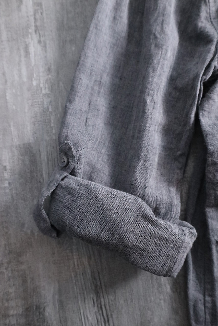 ARMANI EXCHANGE linen shirt gray