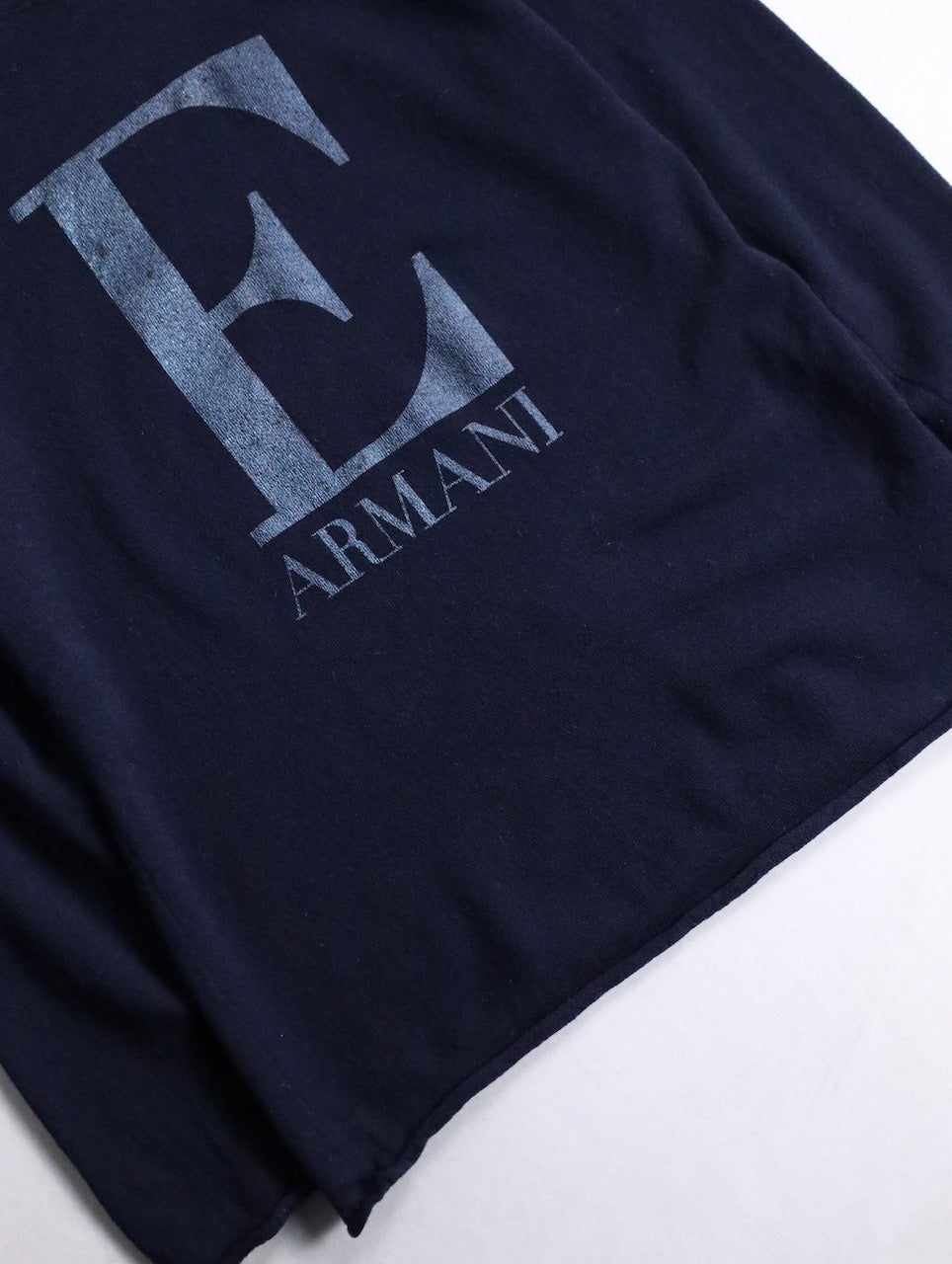 EMPORIO ARMANI logo print knit navy