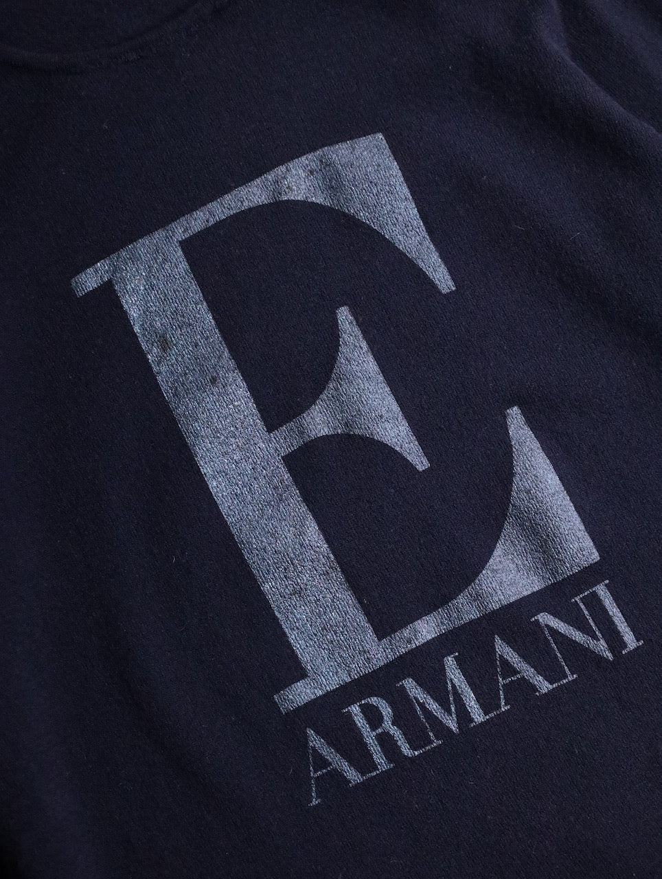 EMPORIO ARMANI logo print knit navy