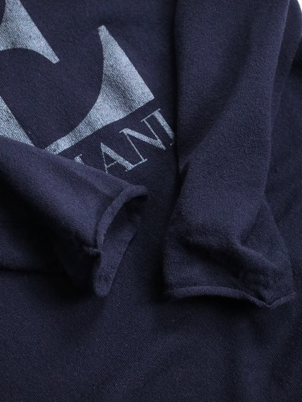 EMPORIO ARMANI logo print knit navy