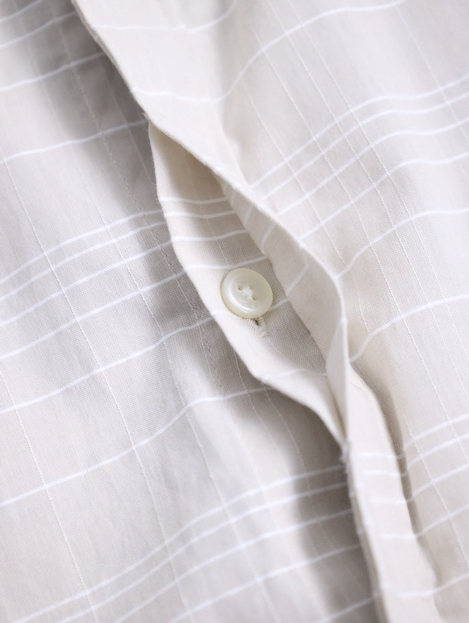 DKNY unusual plaid pattern flyfront shirt lightbeige