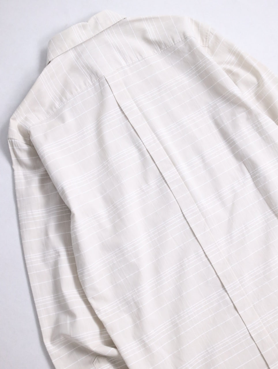 DKNY unusual plaid pattern flyfront shirt lightbeige
