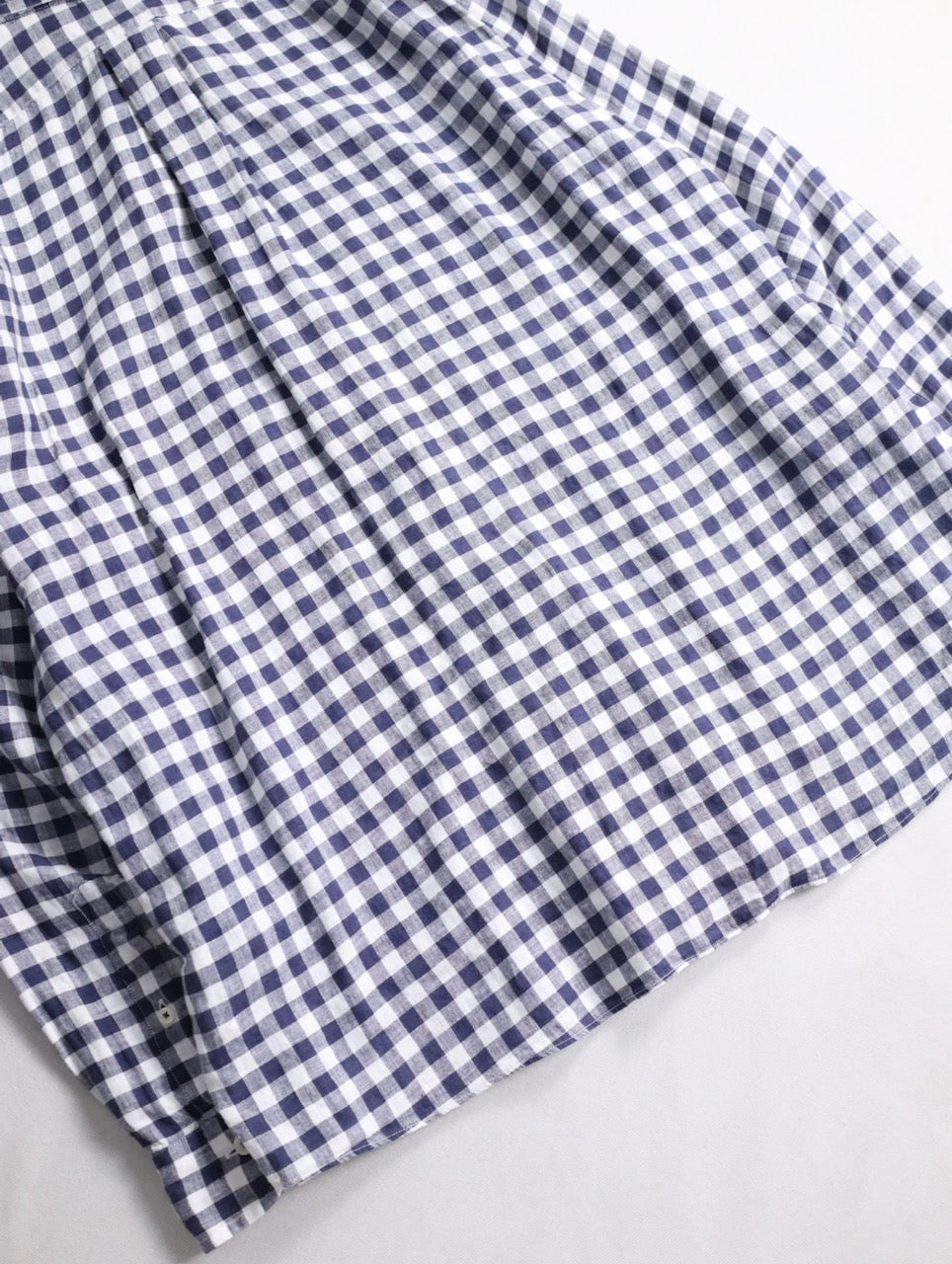 Brooks Brothers linen check shirt blue-white