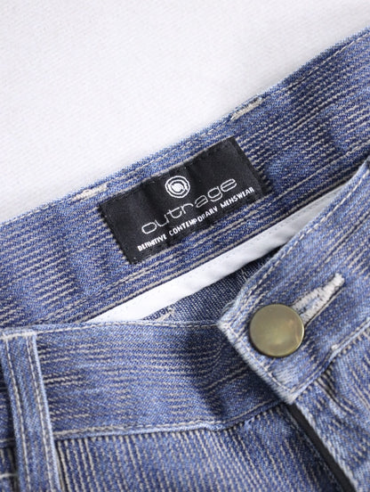 denim like cotton pants morokko lightblue