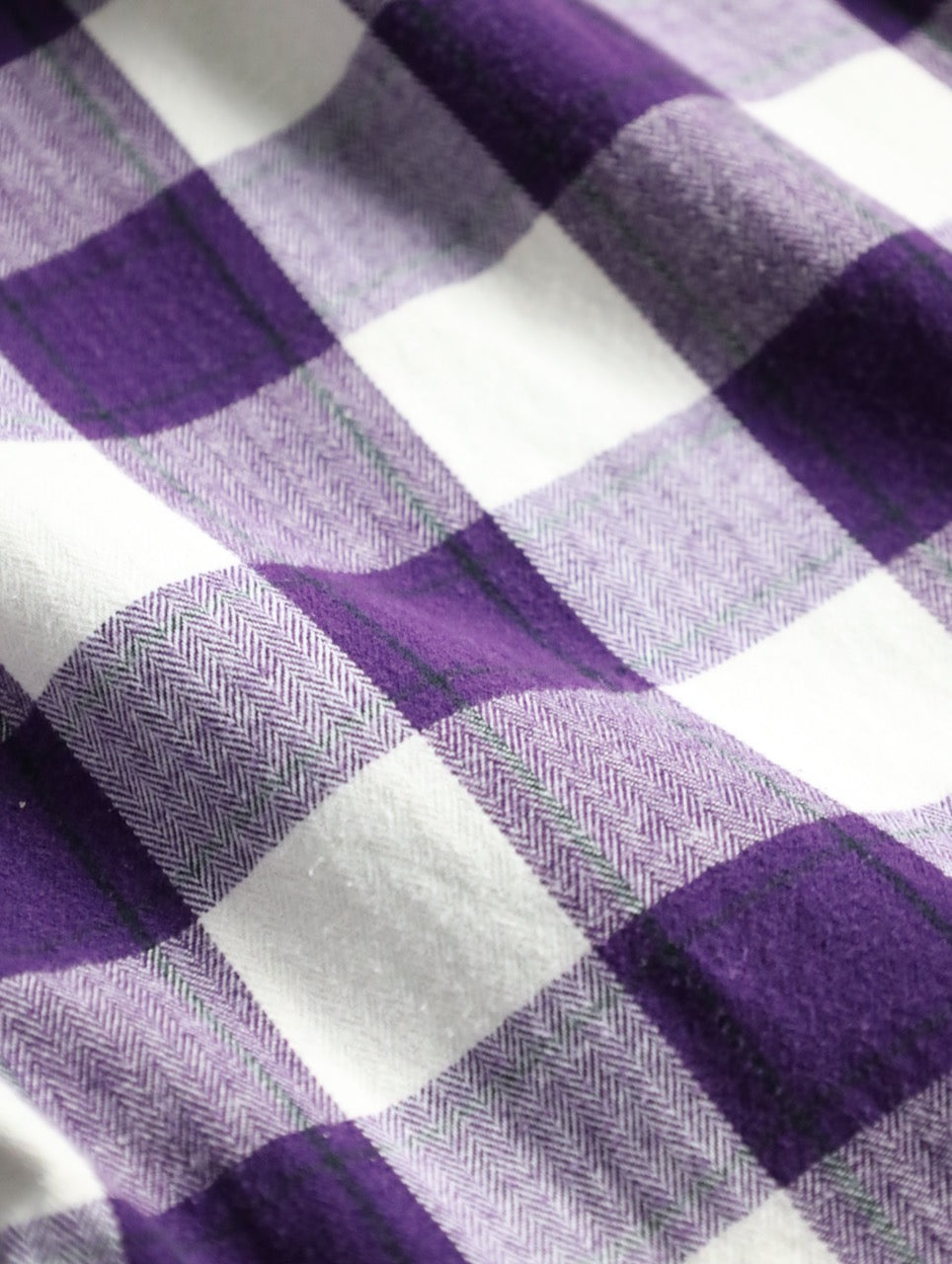 herringbone & check cotton easy pants purple-white