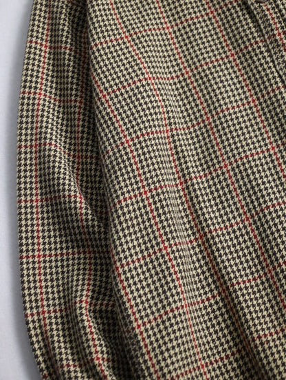 J.CREW houndtooht & check cotton shirt beige-black-red