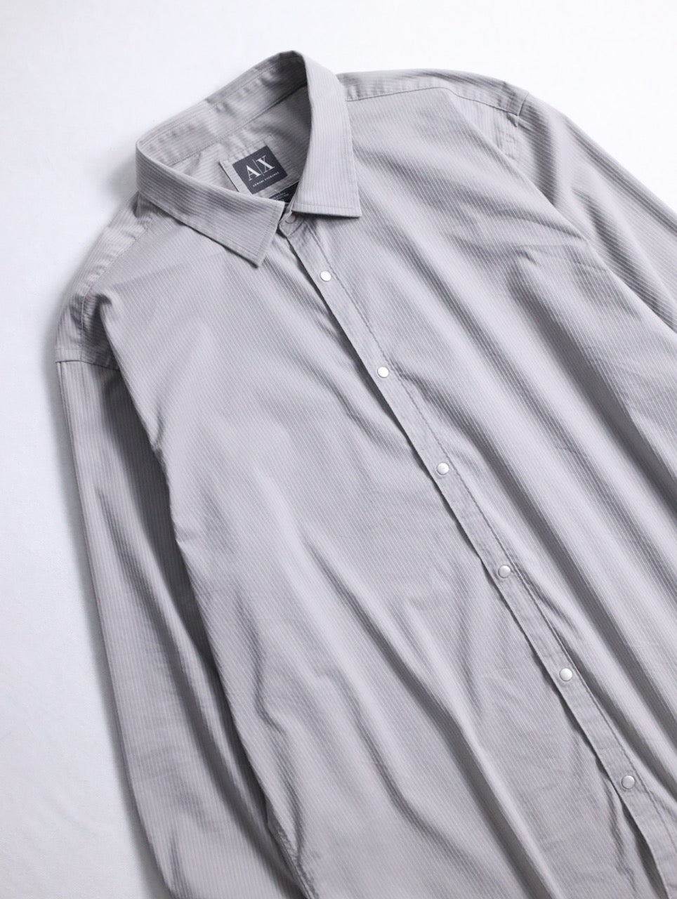 ARMANI EXCHANGE stripe shirt lightgray