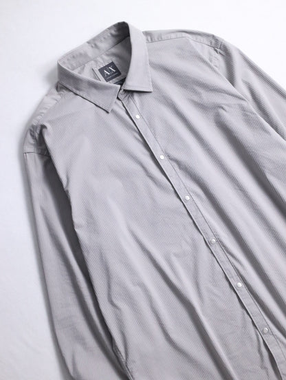 ARMANI EXCHANGE stripe shirt lightgray