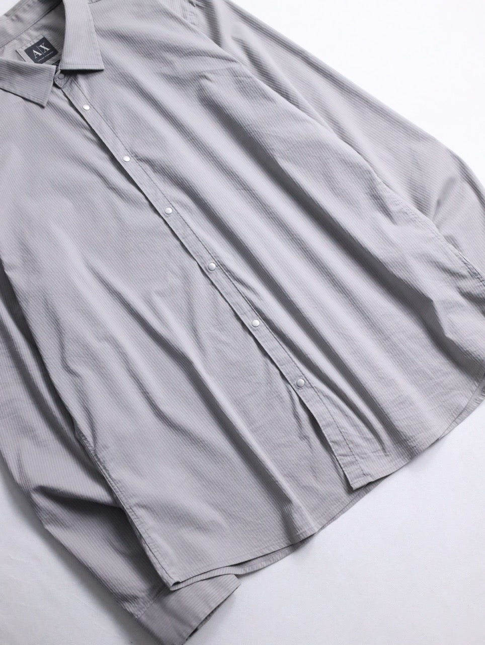 ARMANI EXCHANGE stripe shirt lightgray