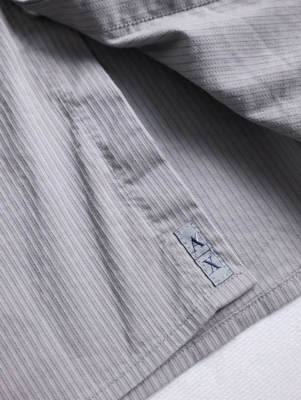 ARMANI EXCHANGE stripe shirt lightgray