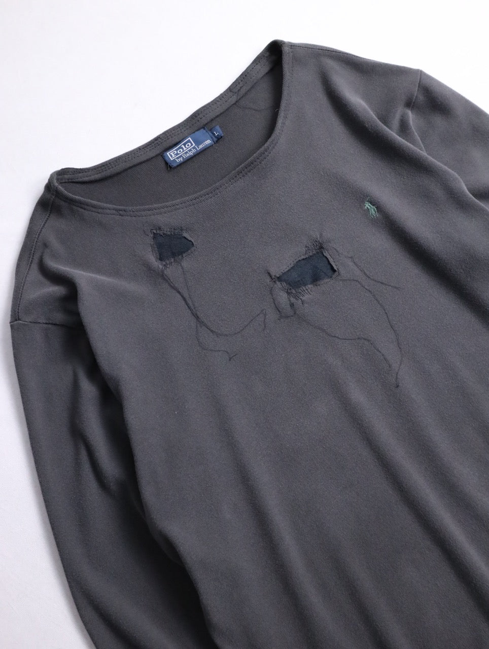90s Ralph Lauren custom sweatshirt fadeblack