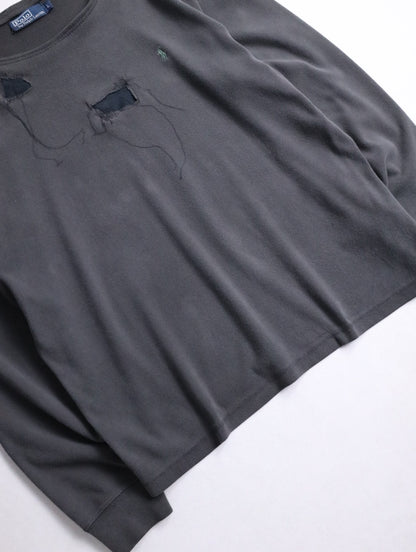 90s Ralph Lauren custom sweatshirt fadeblack