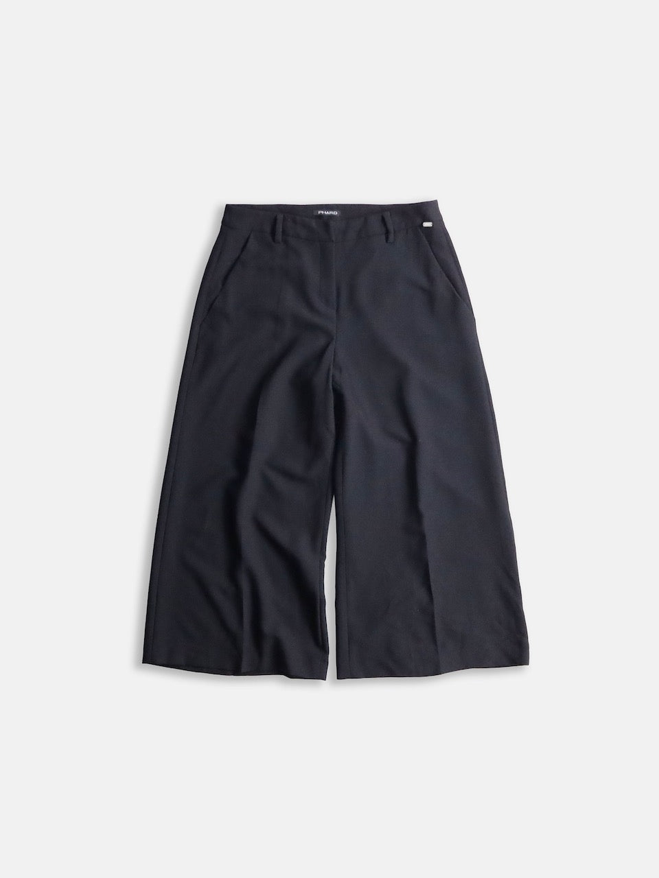 three quarter length notuck slacks black