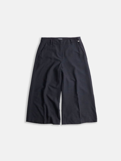 three quarter length notuck slacks black