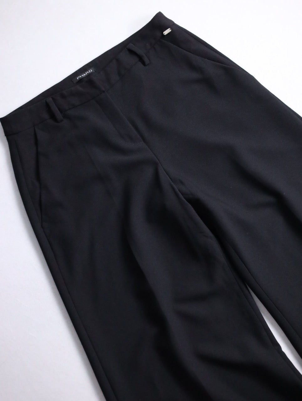 three quarter length notuck slacks black