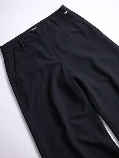 three quarter length notuck slacks black
