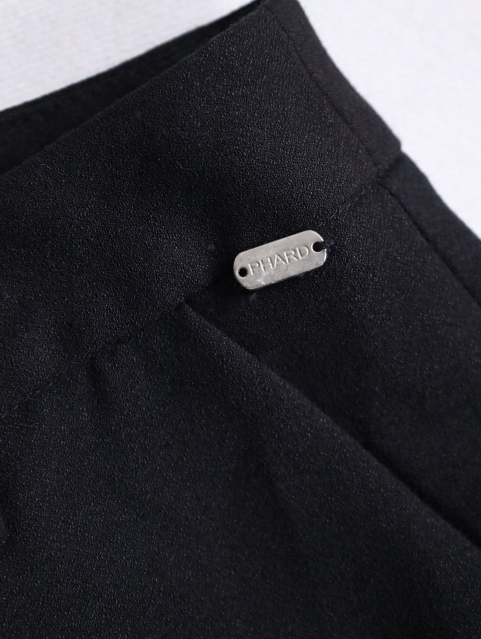 three quarter length notuck slacks black