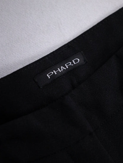 three quarter length notuck slacks black