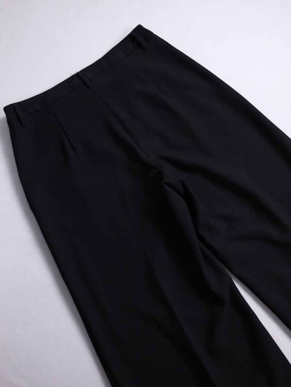 three quarter length notuck slacks black