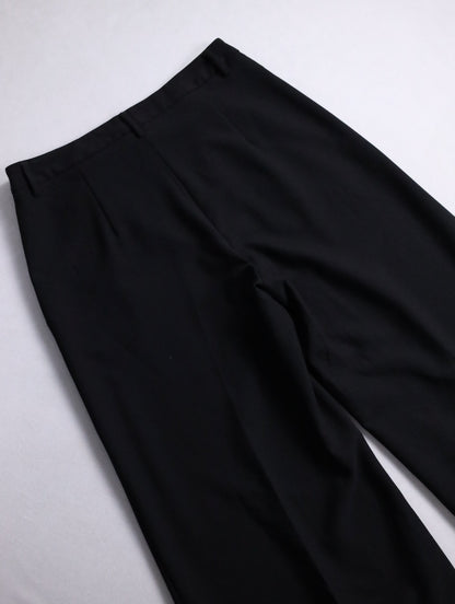 three quarter length notuck slacks black