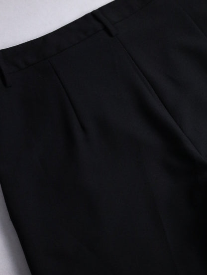 three quarter length notuck slacks black