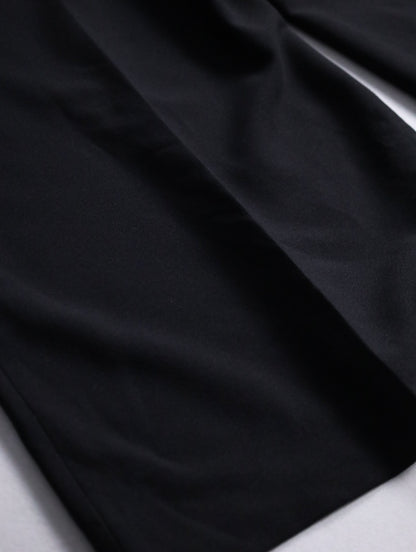 three quarter length notuck slacks black