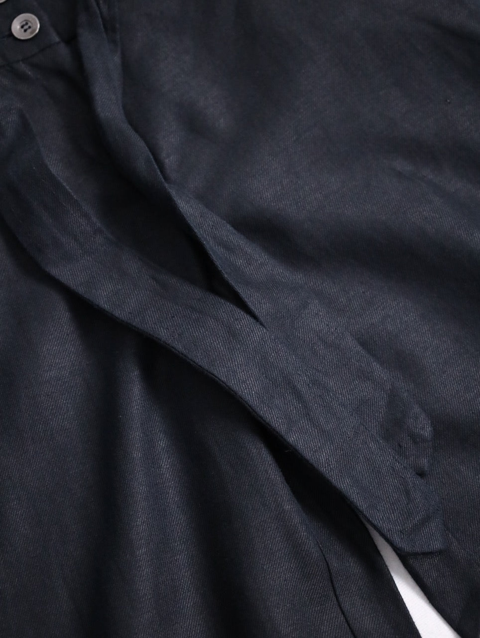 linen cotton beltted wide pants usa black