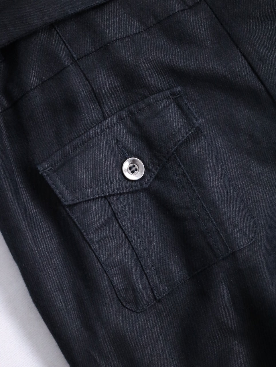 linen cotton beltted wide pants usa black