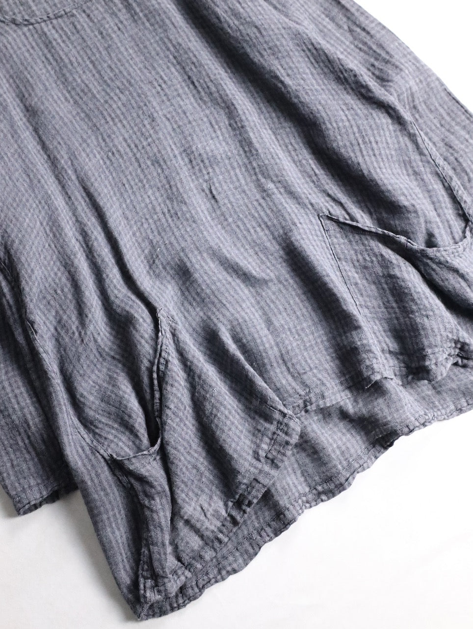 FLAX linen L/S cutsew darkgray