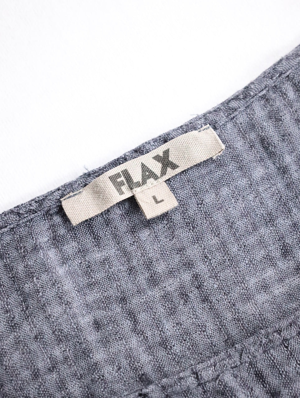 FLAX linen L/S cutsew darkgray