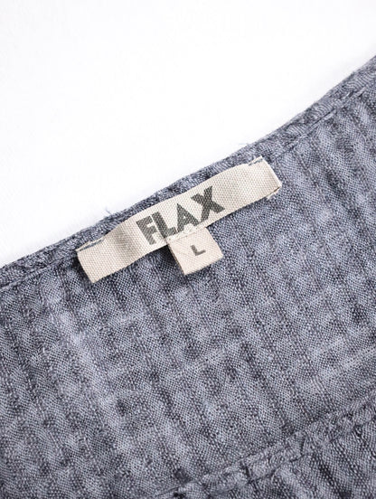 FLAX linen L/S cutsew darkgray