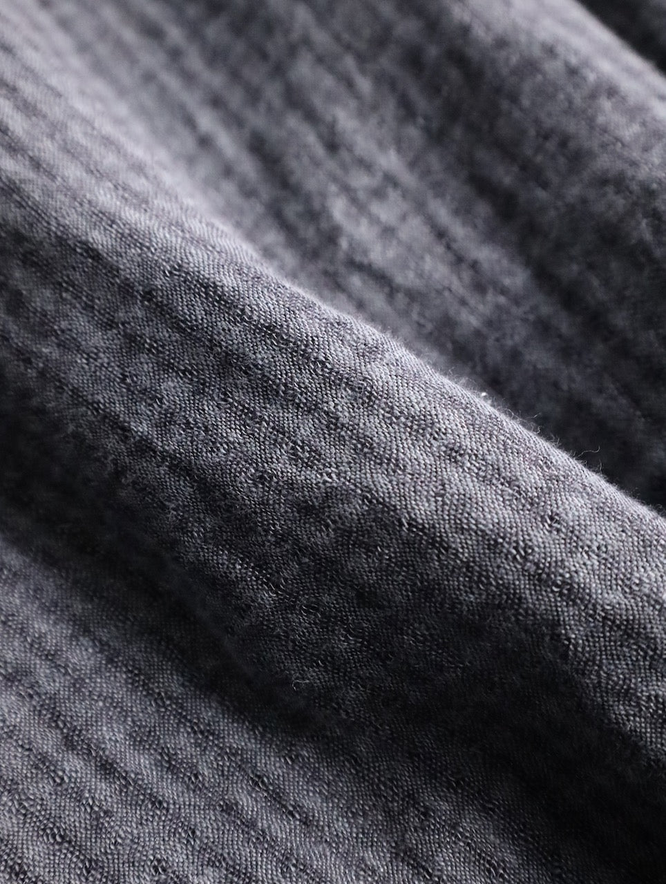 FLAX linen L/S cutsew darkgray