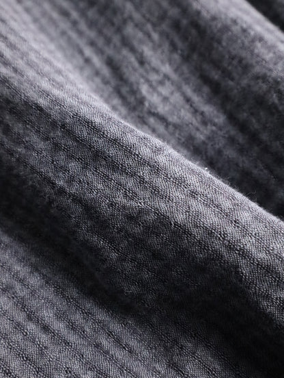 FLAX linen L/S cutsew darkgray