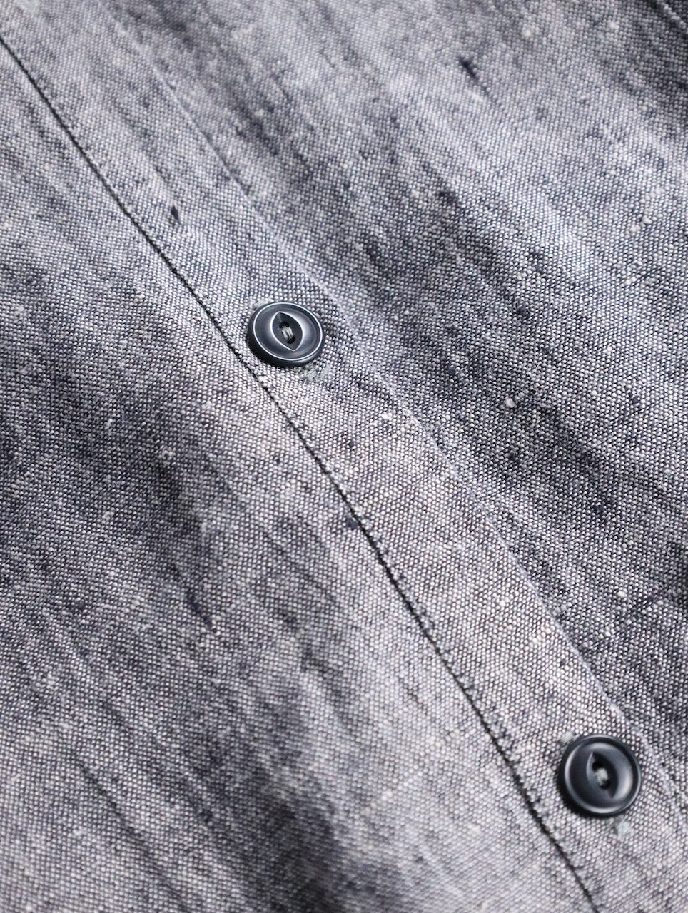 FLAX linen nocollar shirt gray