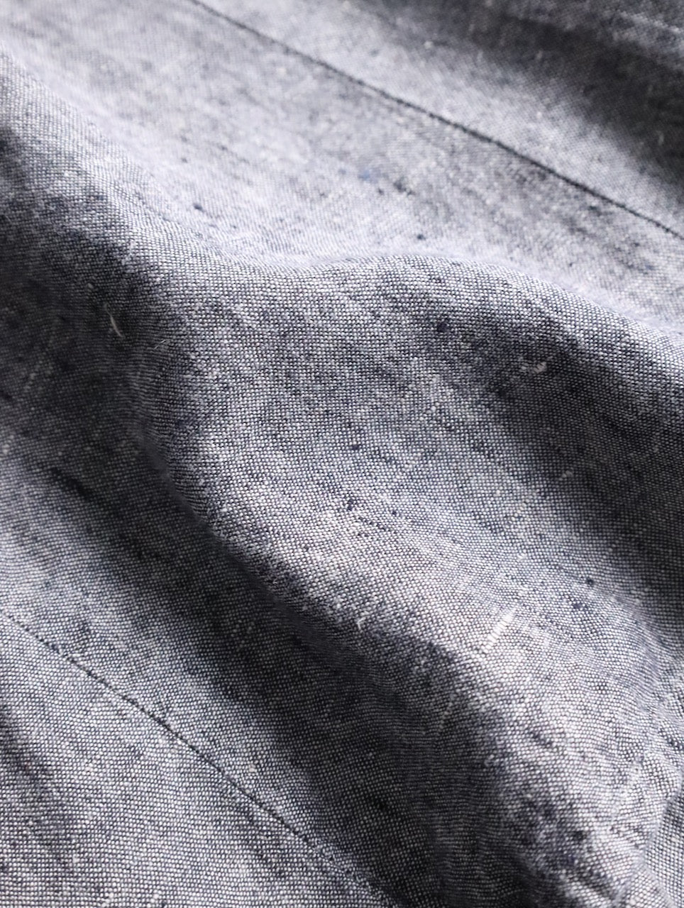 FLAX linen nocollar shirt gray