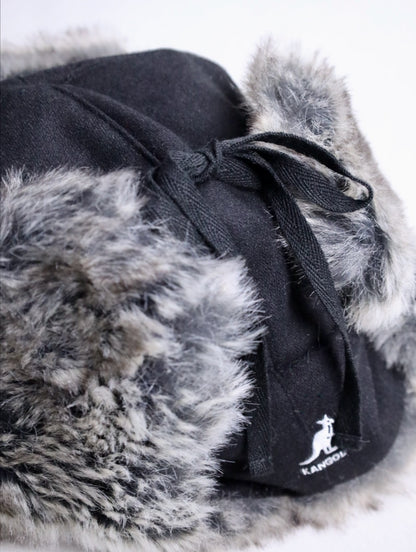 KANGOL flight cap black-white