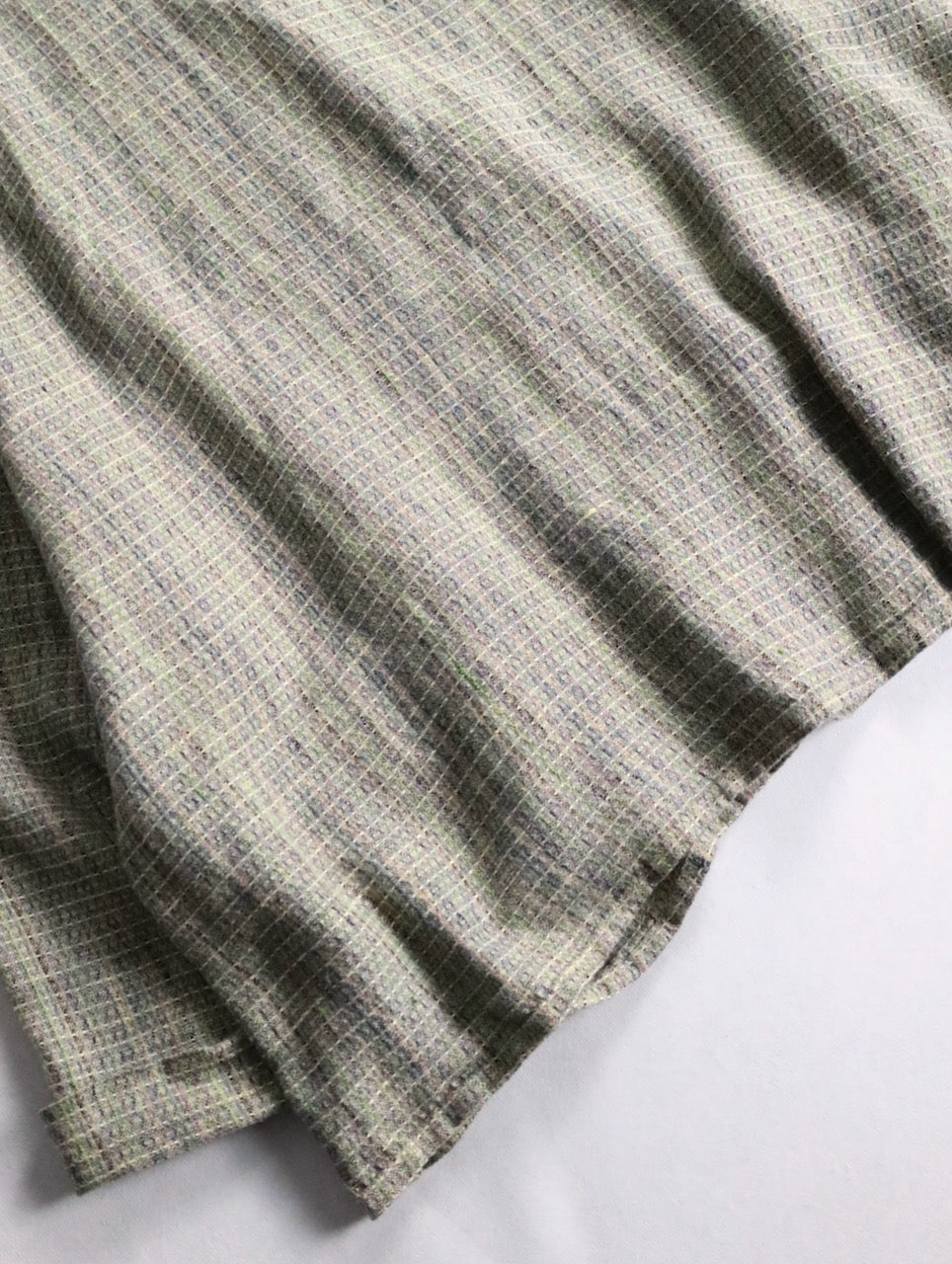 FLAX linen nocollar shirt green-brown