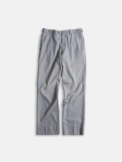 striped staright easy pants brown-white
