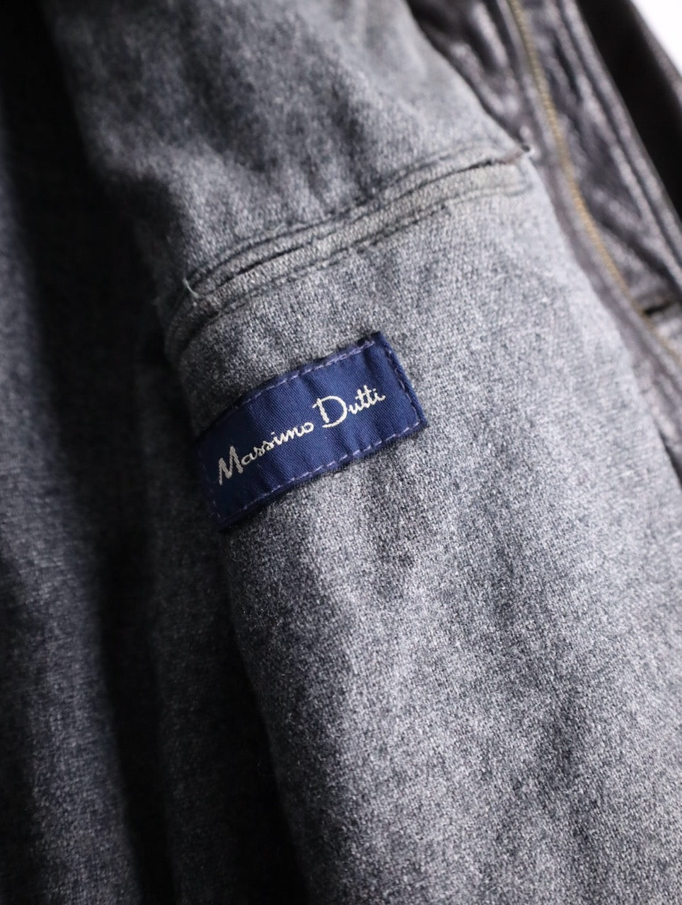 boa switching leather half coat brown