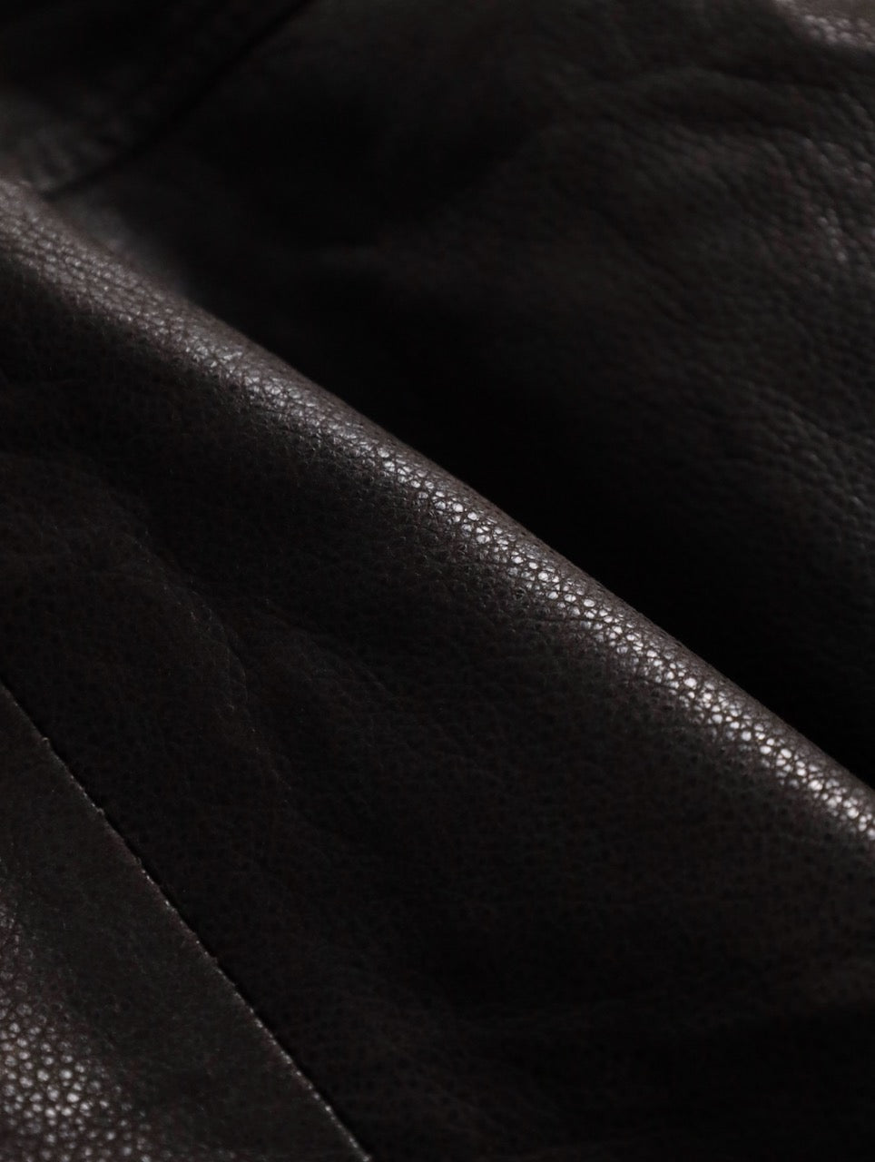 boa switching leather half coat brown