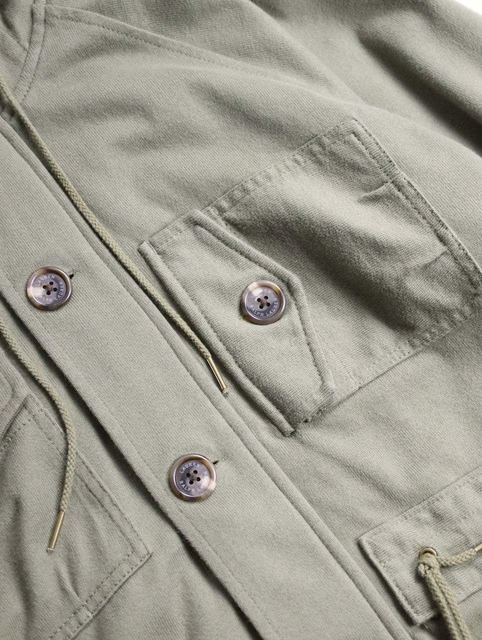 LAUREN RALPH LAUREN hooded sweat jacket khaki