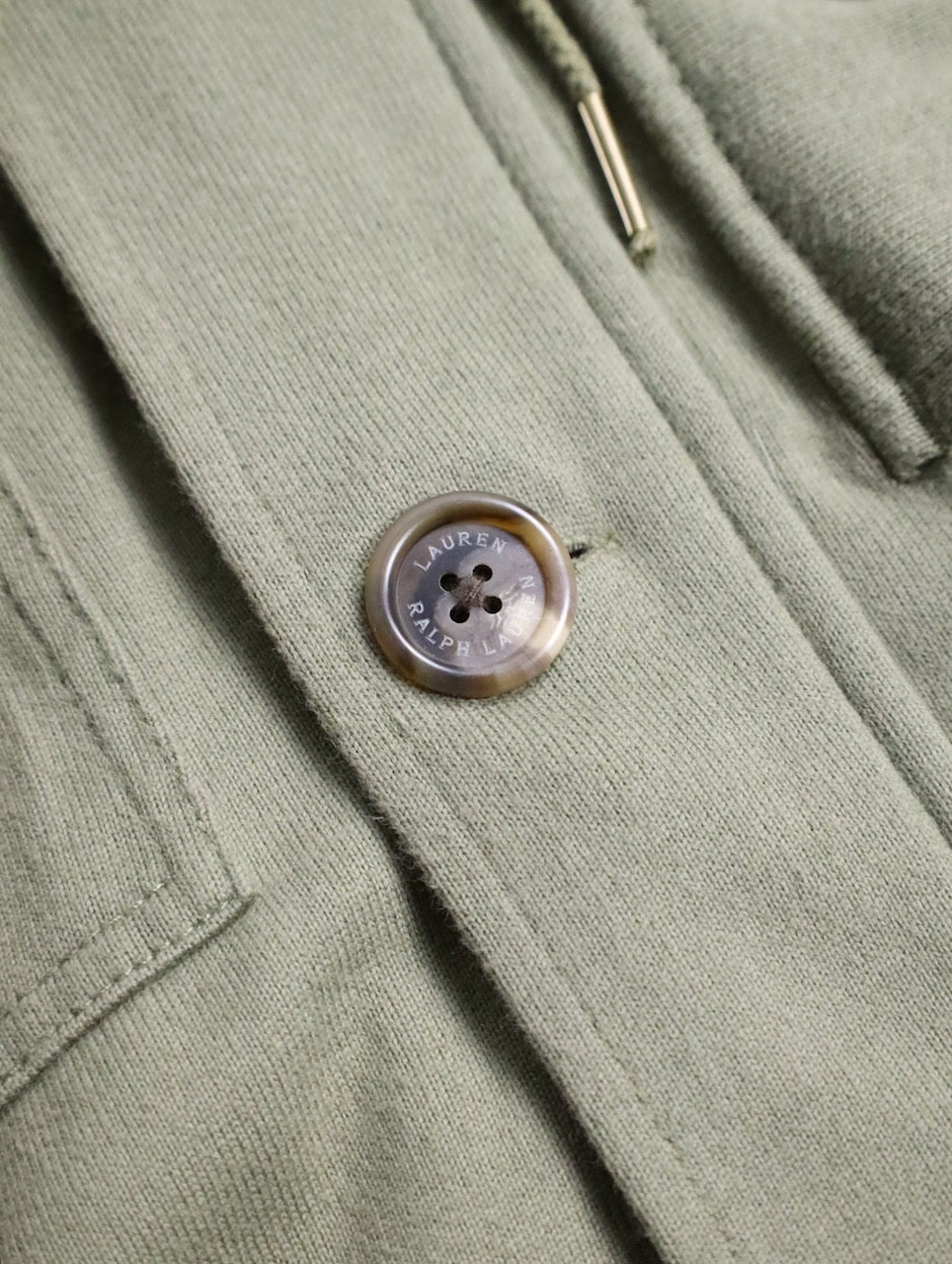 LAUREN RALPH LAUREN hooded sweat jacket khaki