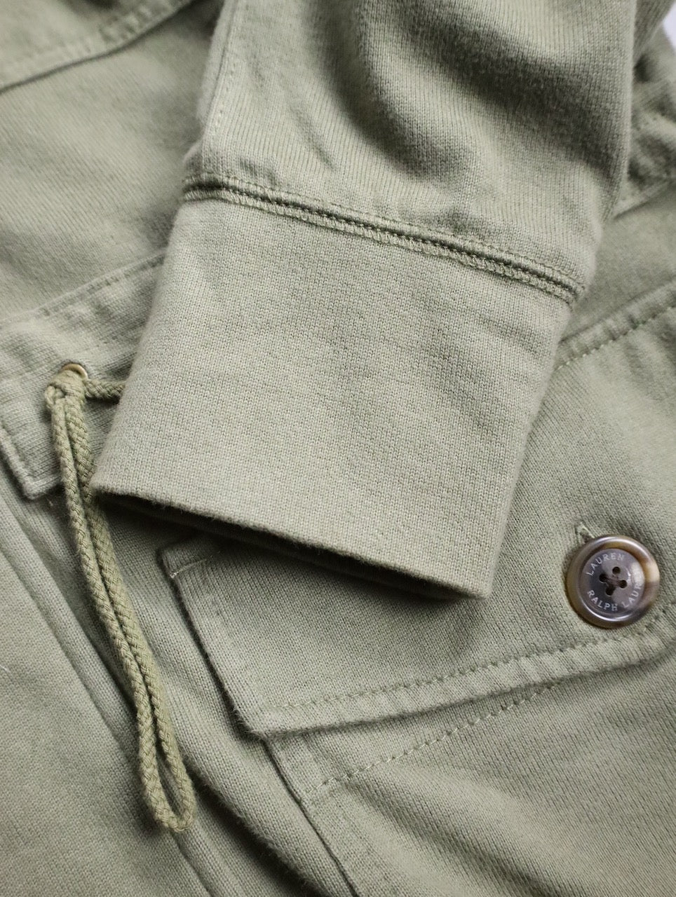 LAUREN RALPH LAUREN hooded sweat jacket khaki