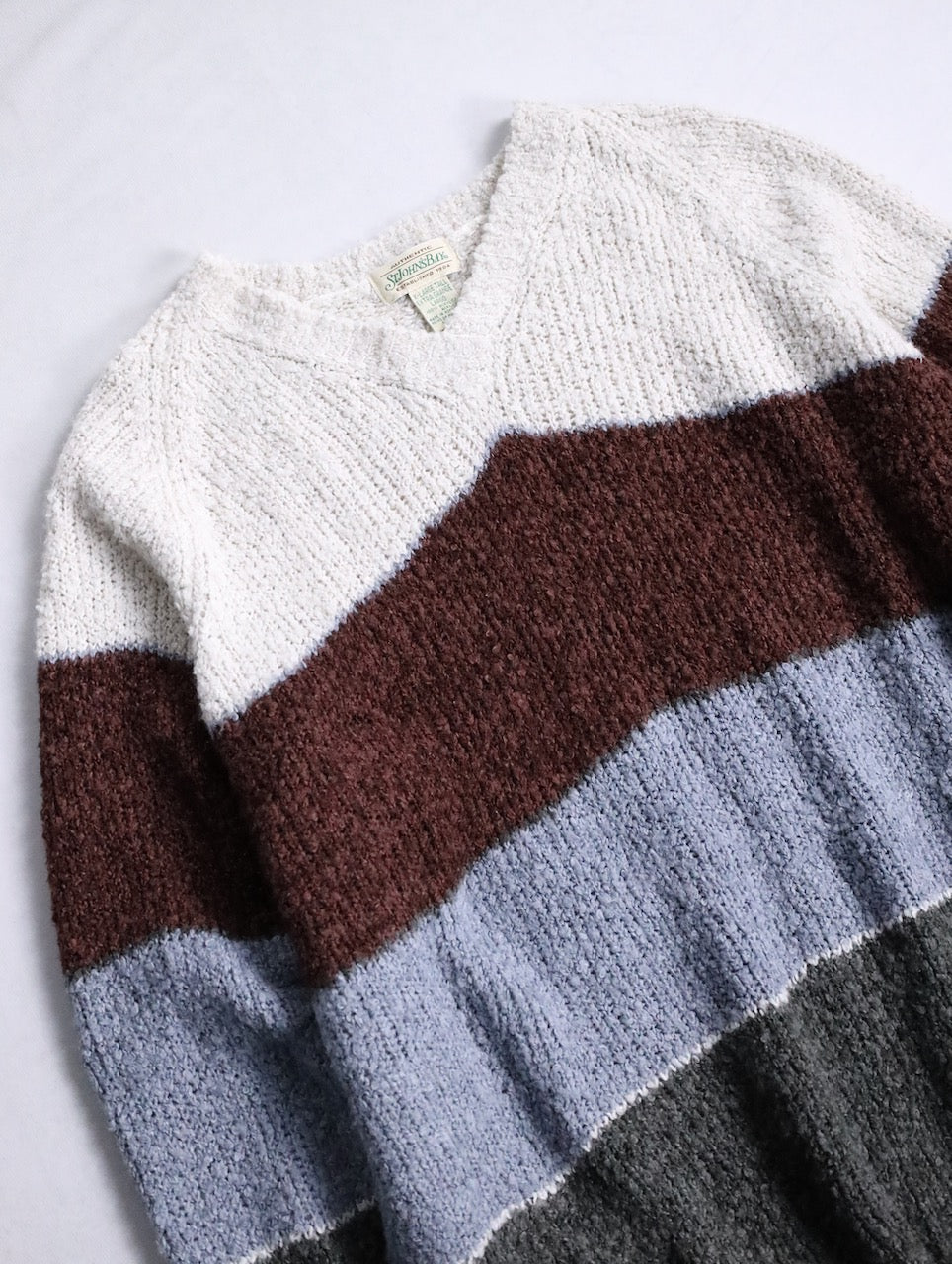 St.John's Bay colorful border knit multi