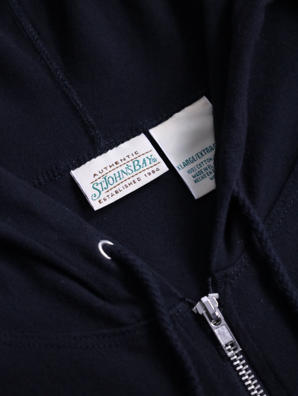90s ST.JOHN'S BAY zip hoodie black