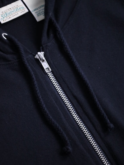 90s ST.JOHN'S BAY zip hoodie black