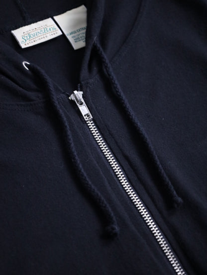 90s ST.JOHN'S BAY zip hoodie black