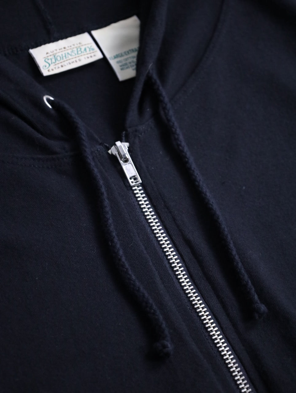 90s ST.JOHN'S BAY zip hoodie black