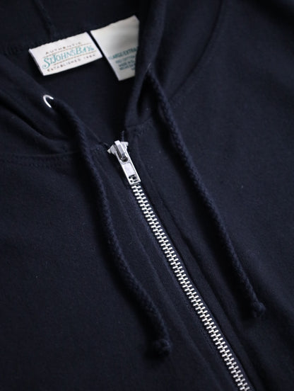 90s ST.JOHN'S BAY zip hoodie black