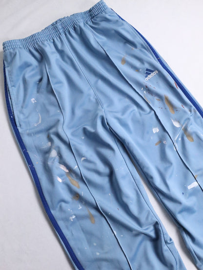 90s adidas painted line pants ligthblue